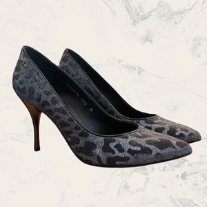 NWOT Donald J Pliner Sparkly Leopard Print Heels - Size 8.5